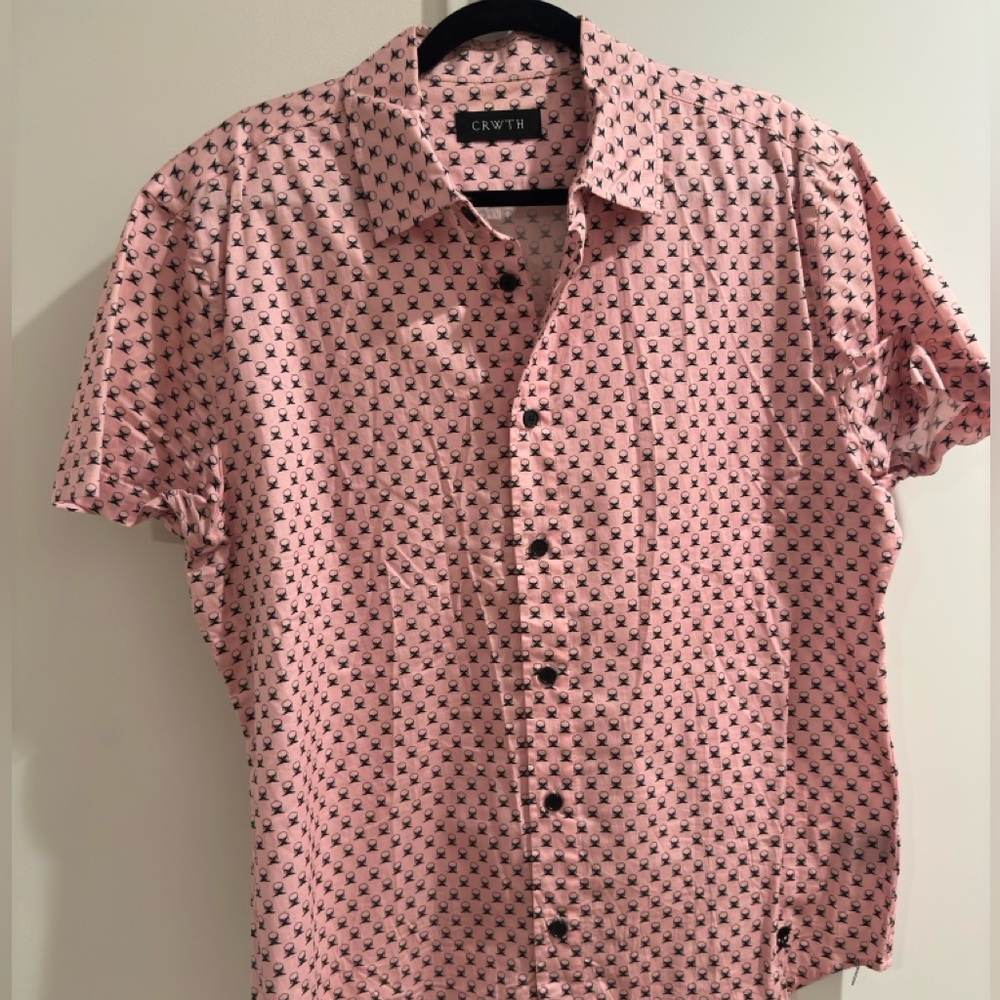 Crwth Pink Skull Dress Shirt